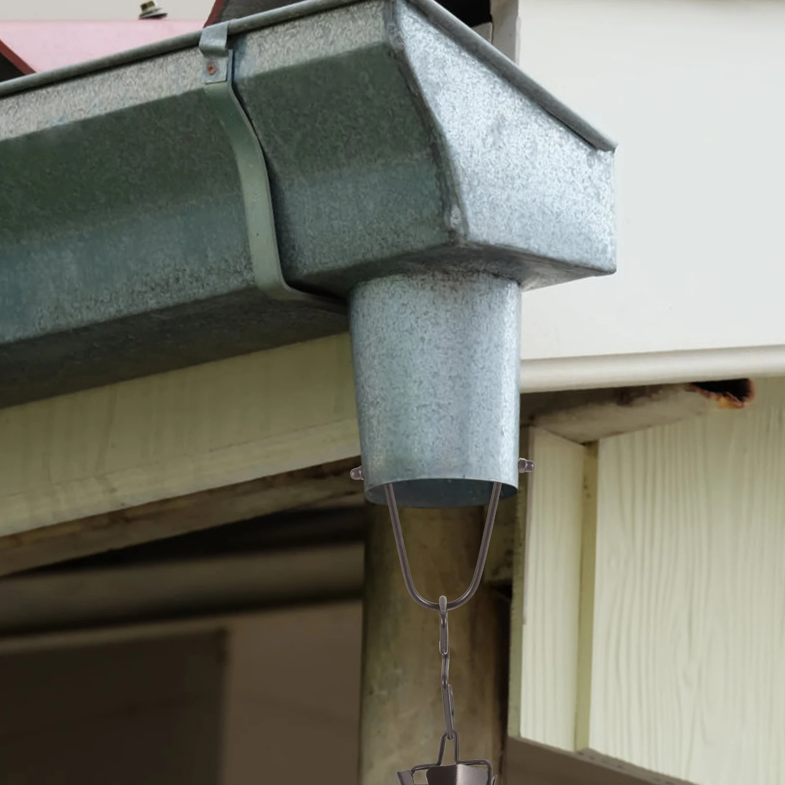 1 set Rain Chain Hook Set Iron Gutter Clip Black Hooks Component Metal Decor Gutters Durable Safe Longtime Use Practical Stable