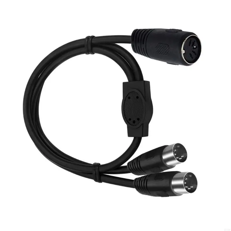 85DC DIN 5Pin Splitter Y Adapter Cable 5Pin Male To Double DIN 5 Female Extension