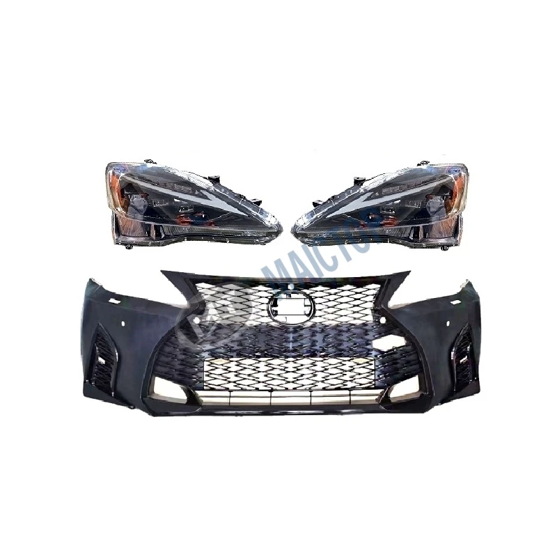 Maictop Car Accessories Front Headlight Bumper Grill for Lexus IS IS250 IS300 IS350 Bodykit 2006-2012 Upgrade to 2021