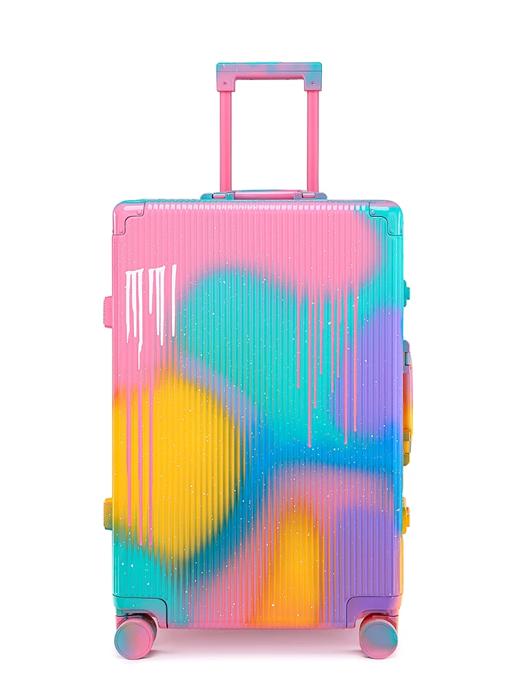 Starry Graffiti Luggage New Women's Small Trolley Case Travel