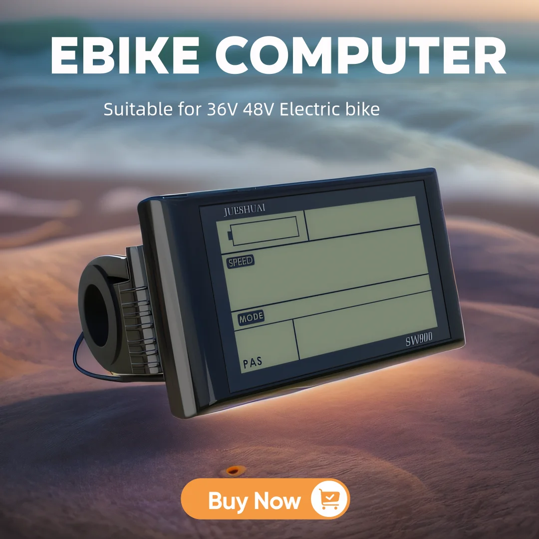

SW900 ЖК-дисплей для электронного велосипеда 36 В 48 В, универсальный измеритель скорости, водонепроницаемые разъемы, 6 контактов, индикатор компьютера для электрического велосипеда, MTB, велоспорт
