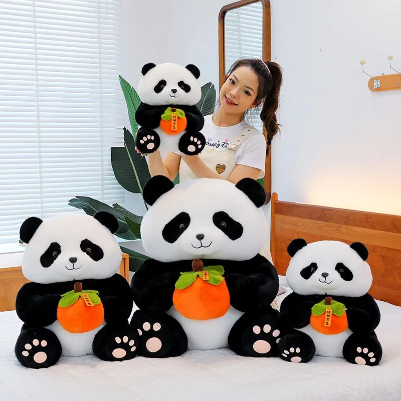 귀여운 플러시 판다 봉제 인형 귀여운 감 디자인 어린이 생일 선물 소년 소녀 졸업 여행 기념품