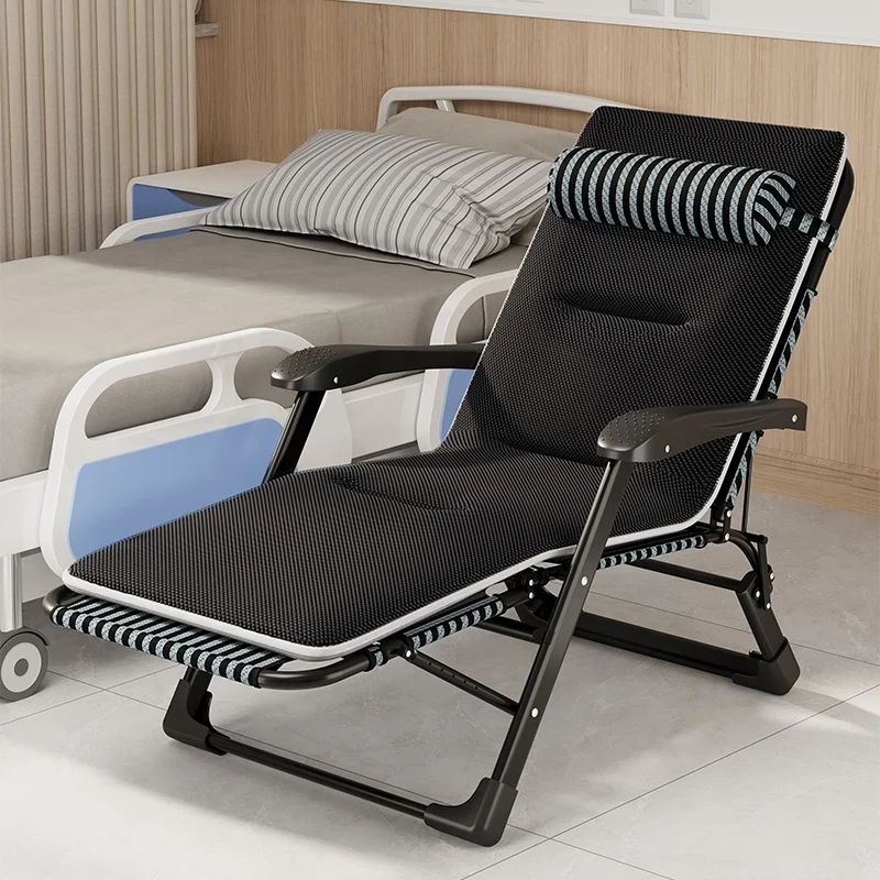 

Outdoor Swimming Pool Folding Chair Portable Folding Bed Beach Chair with New Armrest