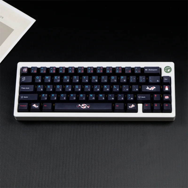 GMK Zenpond PBT Keycap 129 Keys Cherry Profile Sublimated Personalized Key Caps for Cherry MX Switch Game Mechanical Keyboard