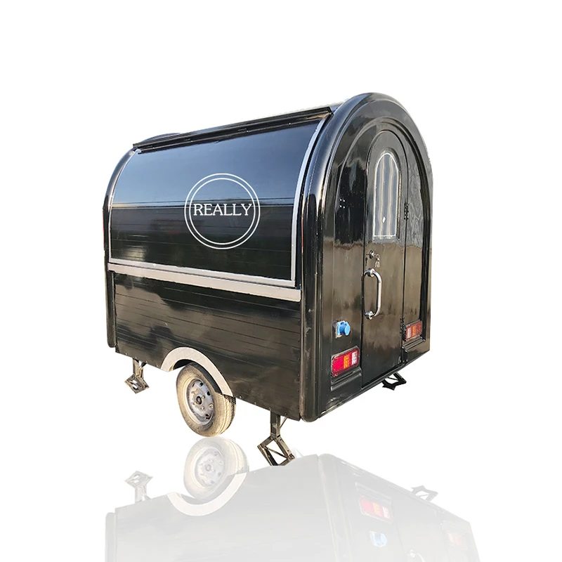 Food Trailer Kiosk Customized Refrigerator Air Conditioner Truck Hamburger Ice Cream Hot Dog Dining Car