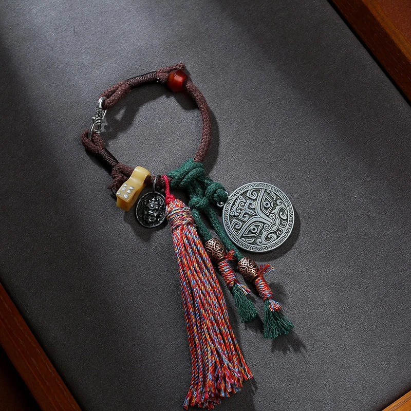 Original Heavenly Iron Gluttony Pendant Cultural Play Fox Immortal Tangka Pendant Zhao Gongming Wealth God lightning-struck wood