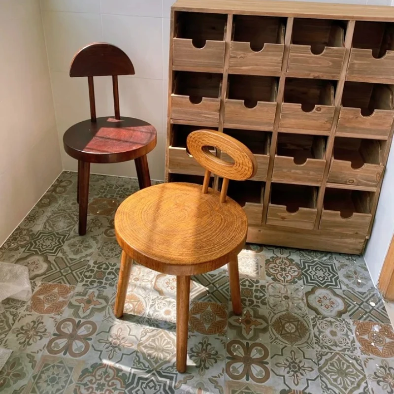 

Japanese Dining Chairs Designer Modern Restaurant Chairs Coffee Shop Hotel Backrest Seat Wabi-sabi Style Home Furniture