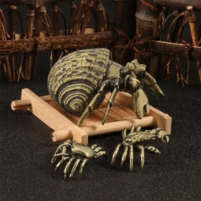 

QX2E металлические фигурки раков-отшельников, статуя животных, крабы, скульптура, коллекционный орнамент