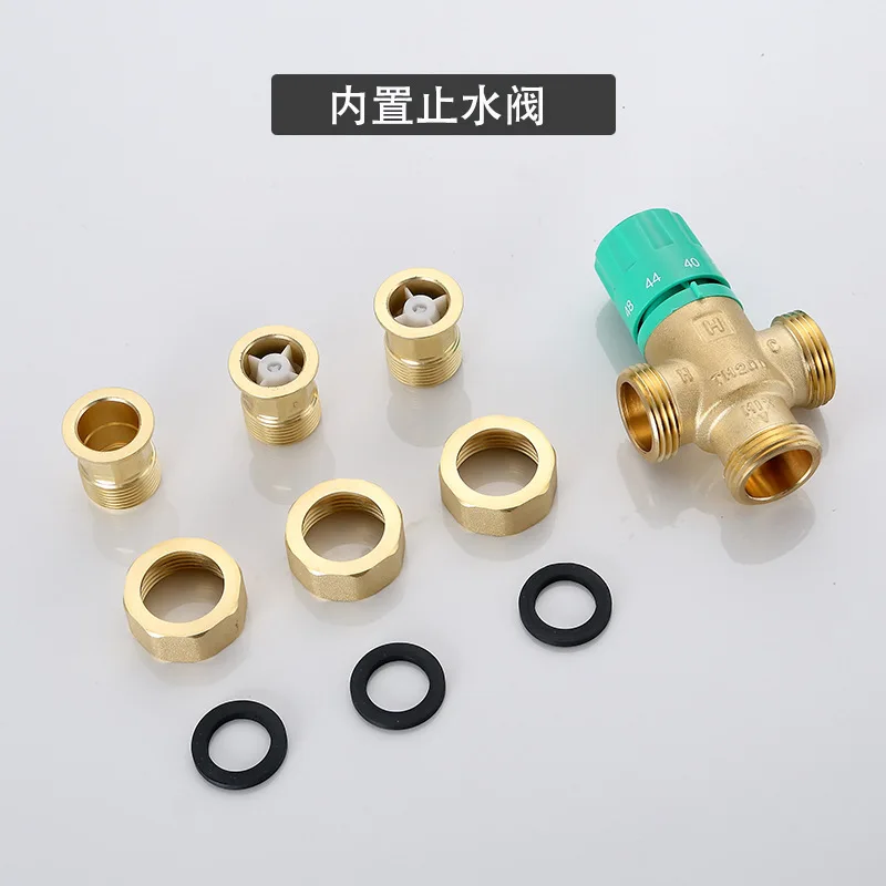 Fully automatic digital constant temperature mixing valve, live connection type 4 minutes 6 minutes 1 inch large flow