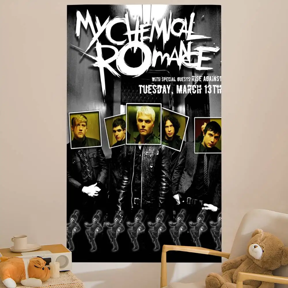 My Chemical Romance Rock Band Colorful Tapestry Wall Hanging Cheap Hippie Wall Hanging Bohemian Wall Tapestries Mandala Wall