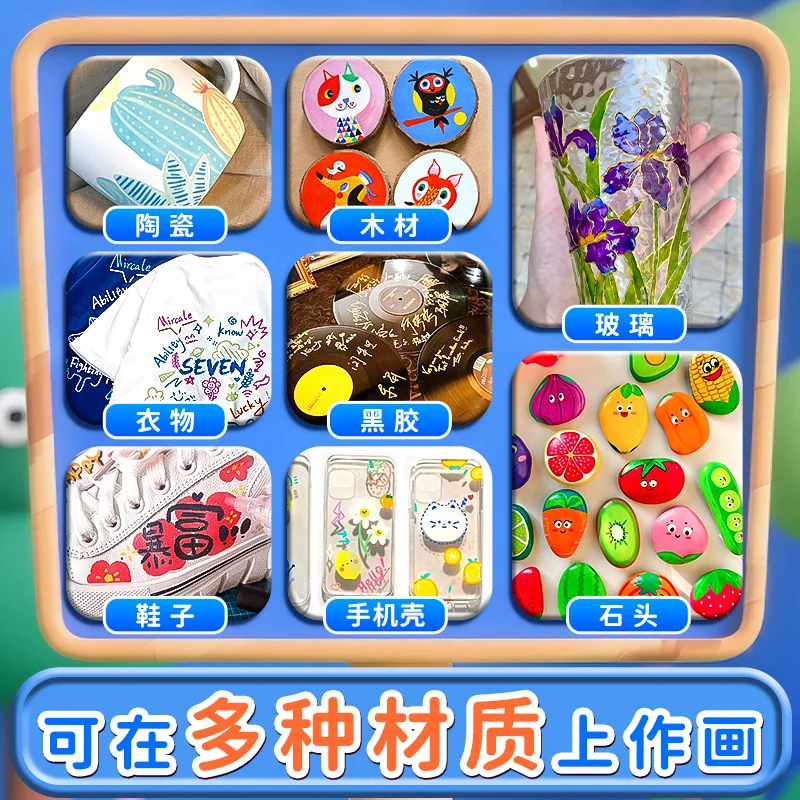 Spidol M&G, Spidol Akrilik Warna 12/24/36/48 untuk Siswa Mengembangkan Kebiasaan Pegangan Pensil Yang Tepat, Cocok untuk Digunakan Siswa