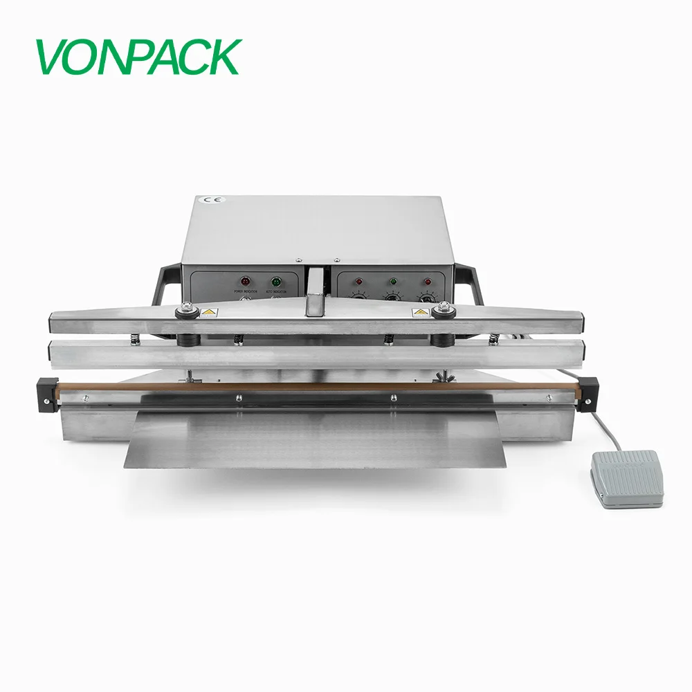 CHA650 Automatic Horizontal PE Plastic Film Bags Heat Sealing Machine Foot Operated Band Sealer Machine