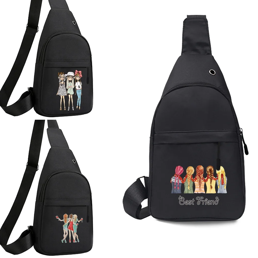 

Men Sports Chest Pack Fitness Yoga Mini Chest Bag Wallet Lightweight One Shoulder Crossbody Bag A To Z Pattern Friends Series