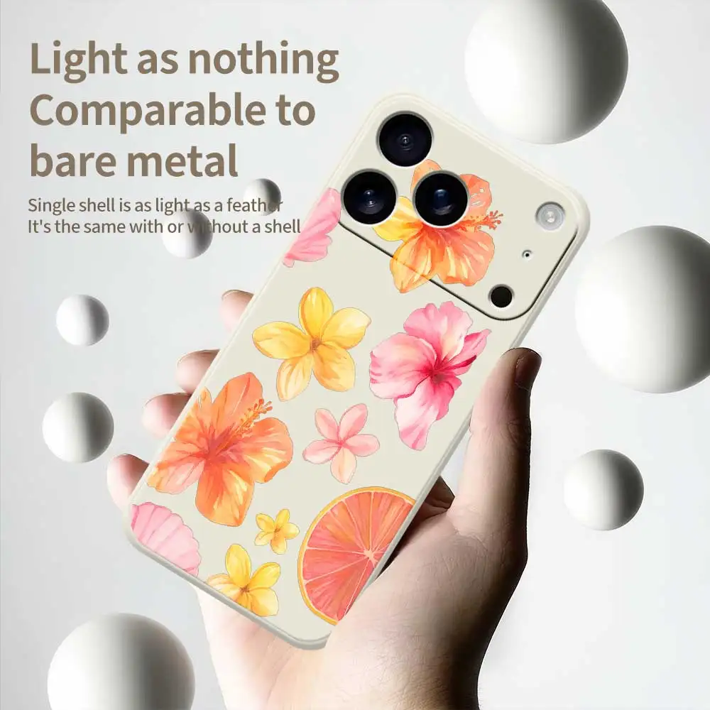حافظة حماية للهاتف المحمول على شكل زهرة لهاتف آيفون 17 برو ماكس 17 اير 16 15 14Plus 13 12 Pro Max XS Max 16E غطاء ناعم من السيليكون