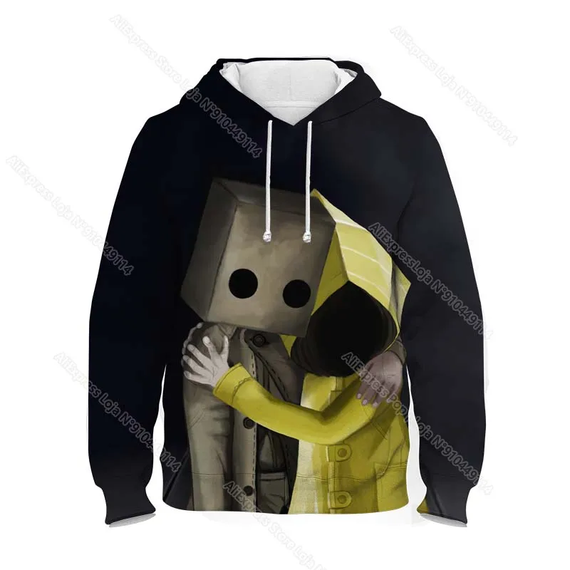 New Spring Children 3D Print Little Nightmares 2 Hoodies Boys Girls Cartoon Sweatshirt Toddler Tops Coat Kids Anime Pullovers