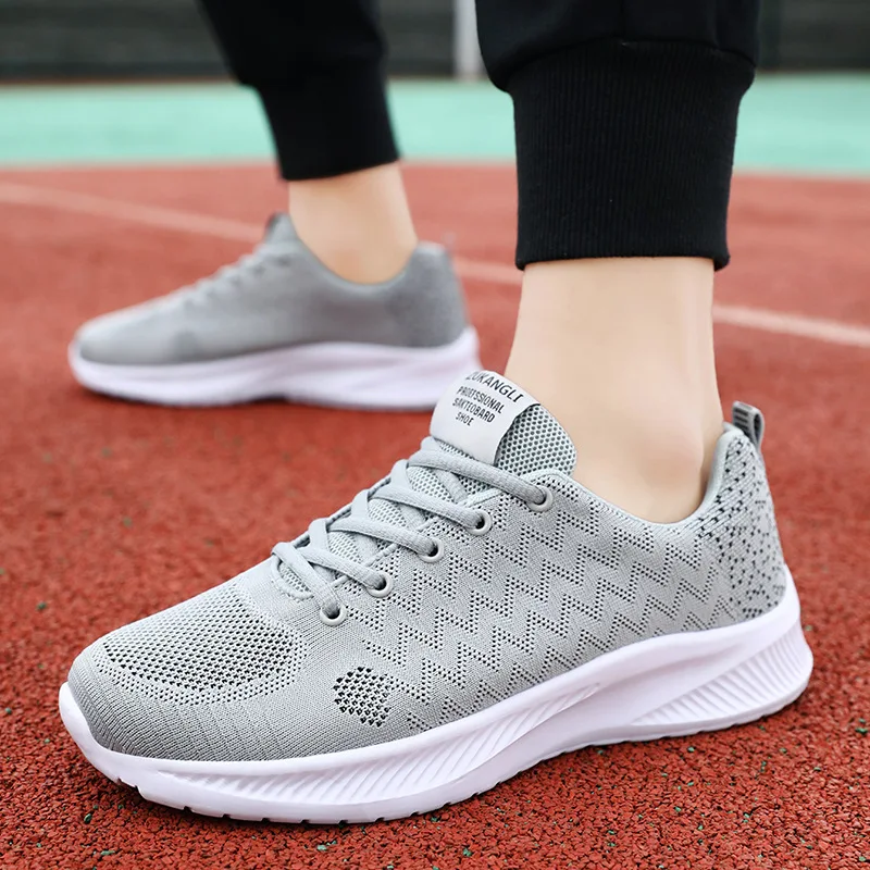 

Men's Breathable Sneakers, Lightweight Soft Sole Outdoor Walking Shoes, Spring Comfortable Men's Casual Shoes zapatos de mujer