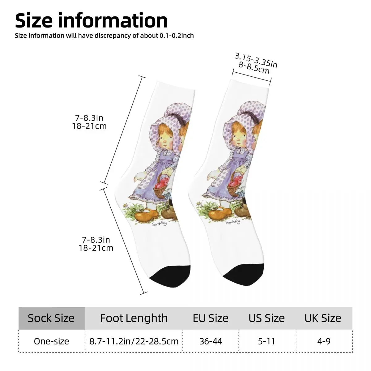 جوارب Sarah Kay Girl جوارب Harajuku الممتصة للعرق طوال الموسم، إكسسوارات جوارب طويلة لهدايا للجنسين #2