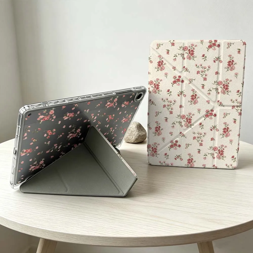Luxury Floral Pattern For Samsung Galaxy Tab S10 S9 S8 S7 S6 A11 A10 A9 FE Plus Lite Foldable 3Y Tablet Case Soft