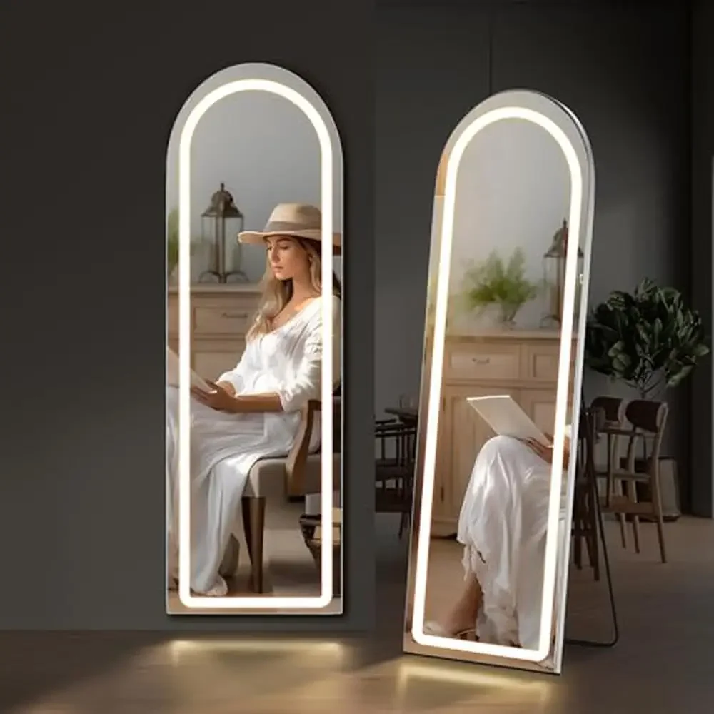 LED Lighted Full Length Arched Mirror 16