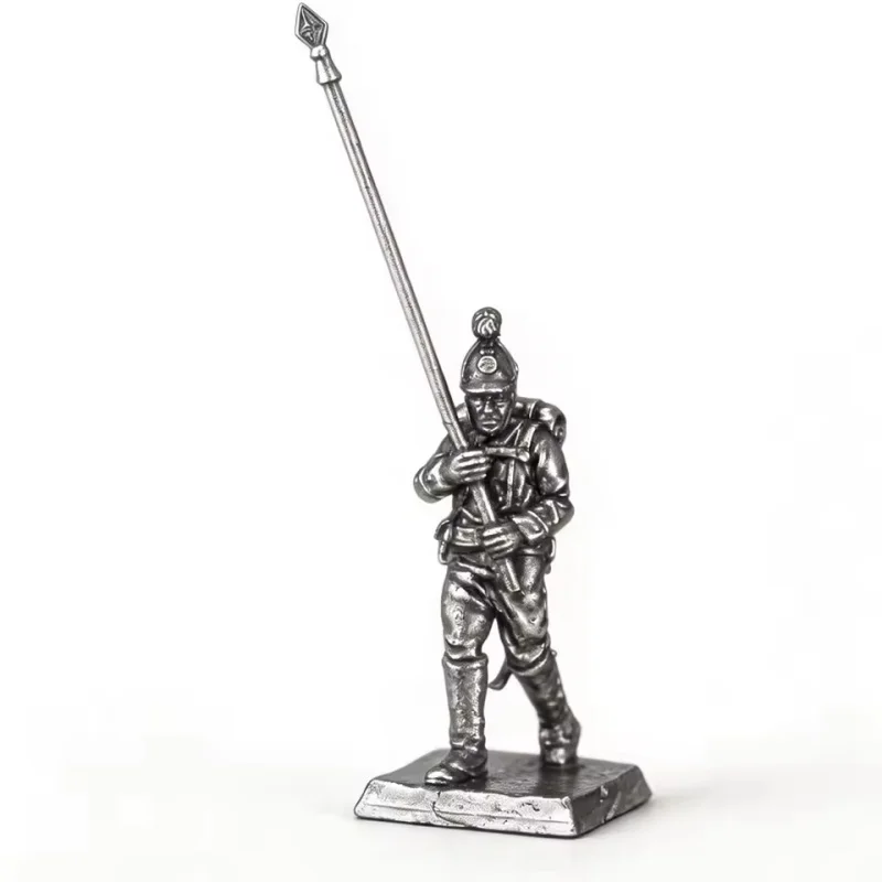 Napoleonic Wars Miniatures Solid White Copper Soldier Figures Wargaming Metal Army Men Model Desktop Collectible Decoration