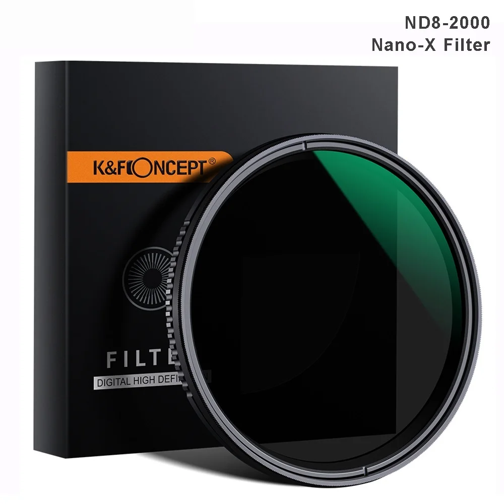 To Nano-X ND8-ND2000 Variable ND Filter 37mm 49mm 52mm 67mm 72mm 77mm 82mm Neutral Density Filter For Canon Sony Nikon