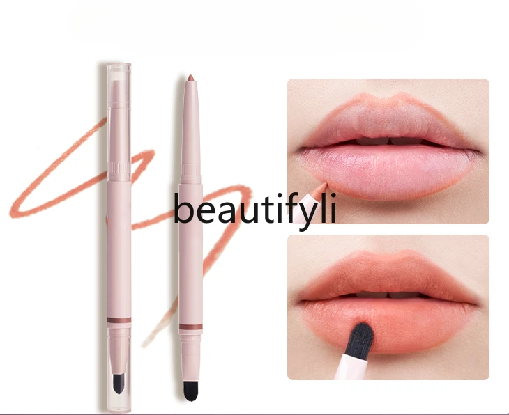 Double-ended lip liner, lip brush, dual-purpose pen