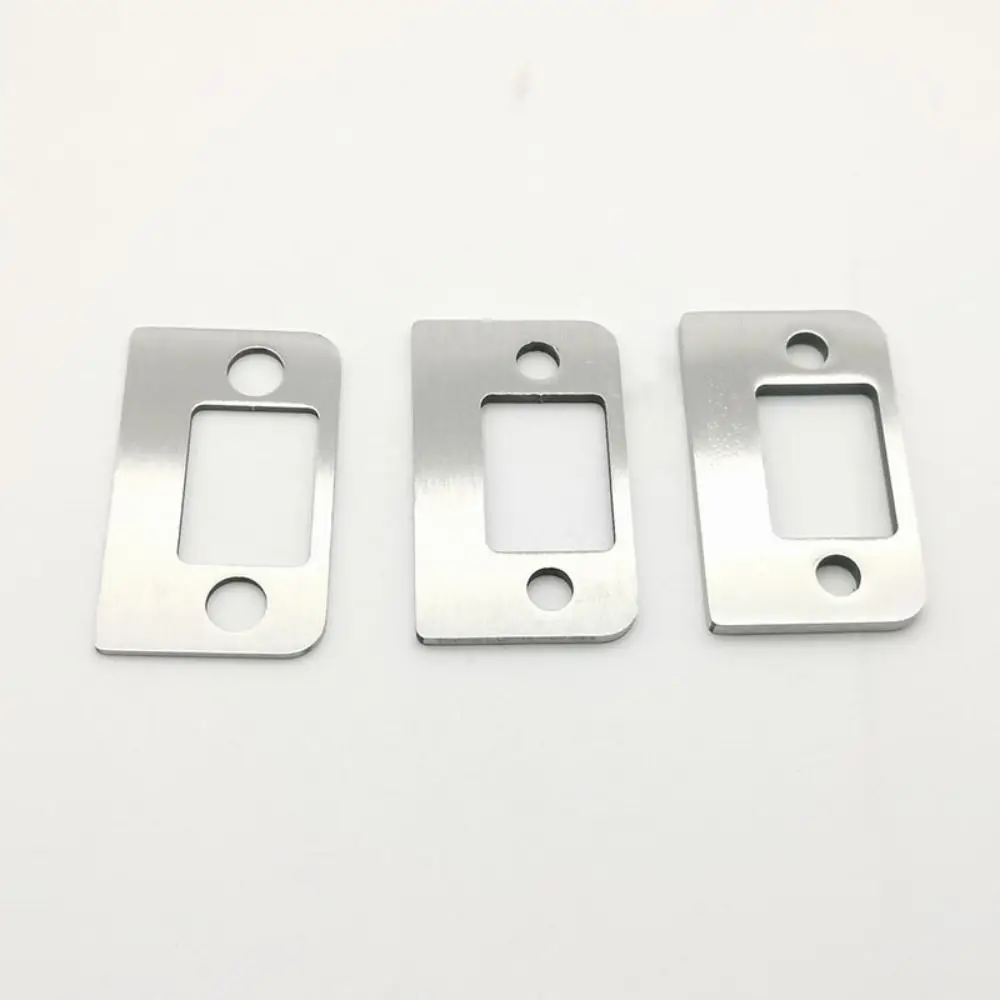 Three Different Thickness Door Strike Shim Plates Stainless Steel Material Spacer Design Deadbolt Restorer Strike Plates