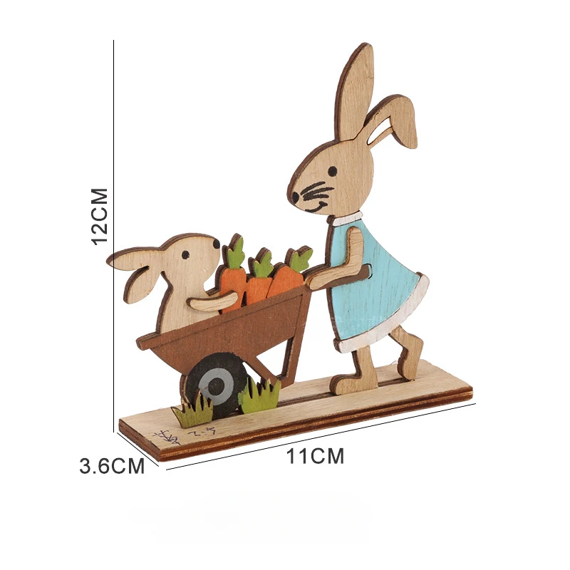 Ostern-Kaninchen-Ornament aus Holz, niedlicher stehender Hase für Frühling, Ostern, Zuhause, Tischdekoration, Party, DIY, Basteln, Kinder, Gastgeschenke, Geschenk 2025,
