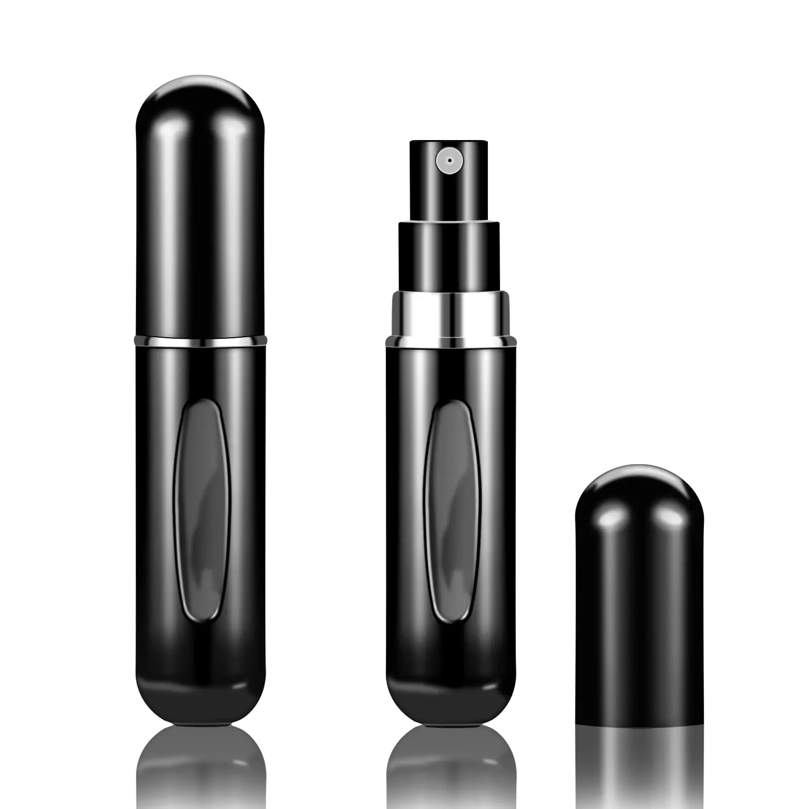 2-piece refillable perfume atomizing bottle, portable mini independent perfume bottle, travel and outing spray box dispenser 5ml