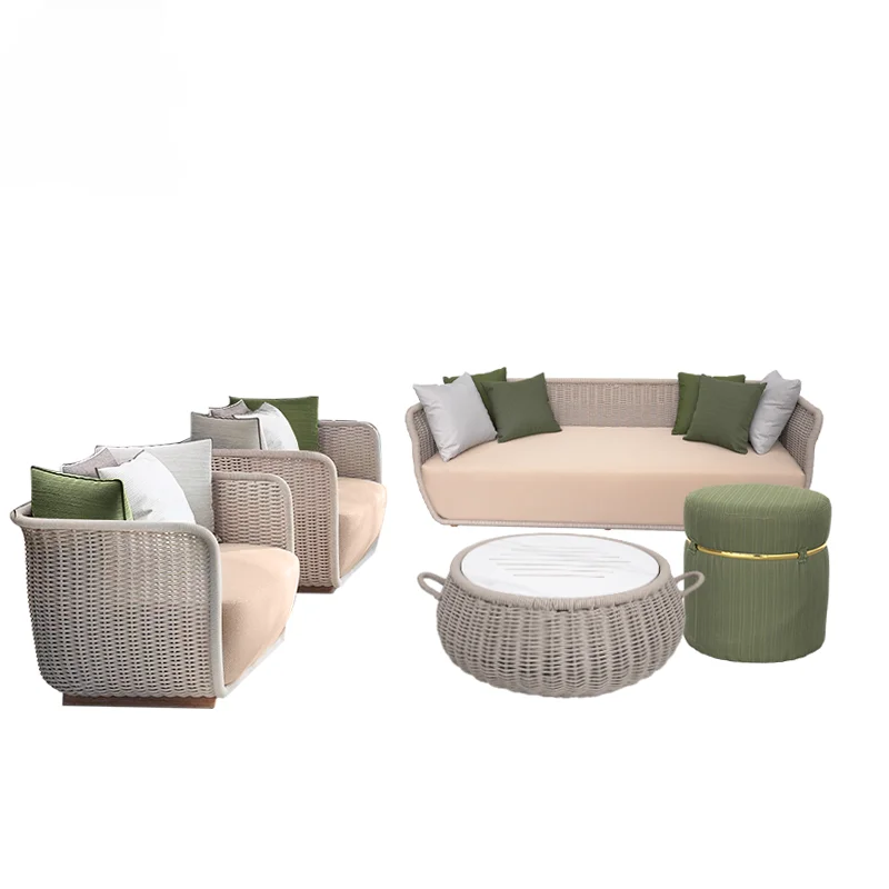 Patio garden sets outdoor furniture rope backyard sofa outdoor furniture set rope for weaving outdoor