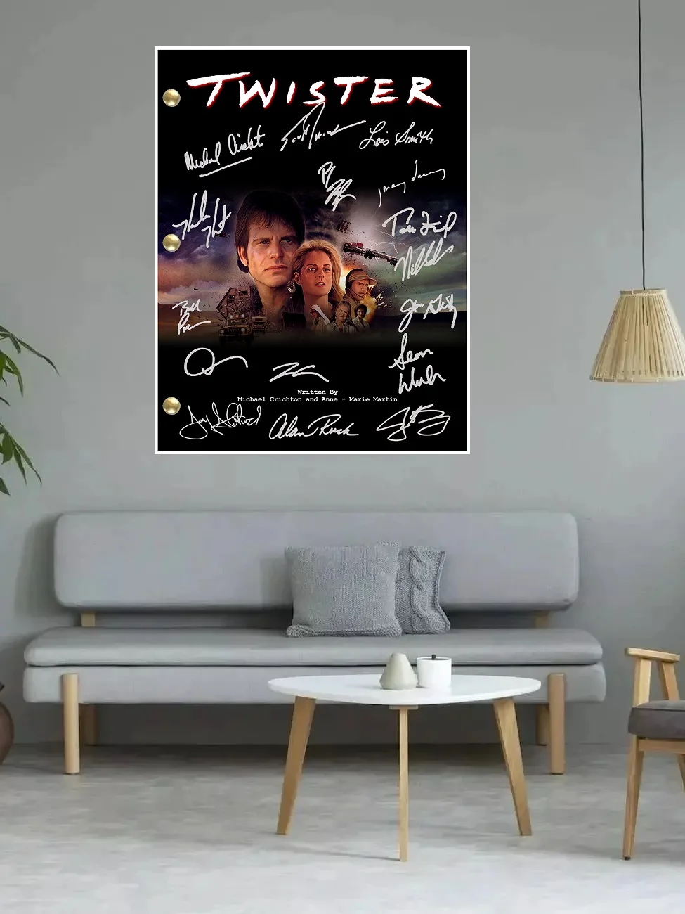 Twister Movie Autographed Signed, Print Art Canvas Poster, For Living Room Decoration, Home Wall Decor Picture