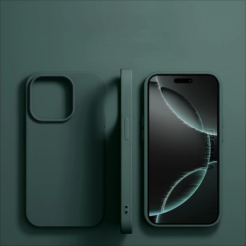 Originele Vloeibare Siliconen Telefoon Case Voor APPLE iPhone 11 13 12 14 15 16 Pro Max Plus 16E Gevallen Schokbestendige Beschermende Achterkant