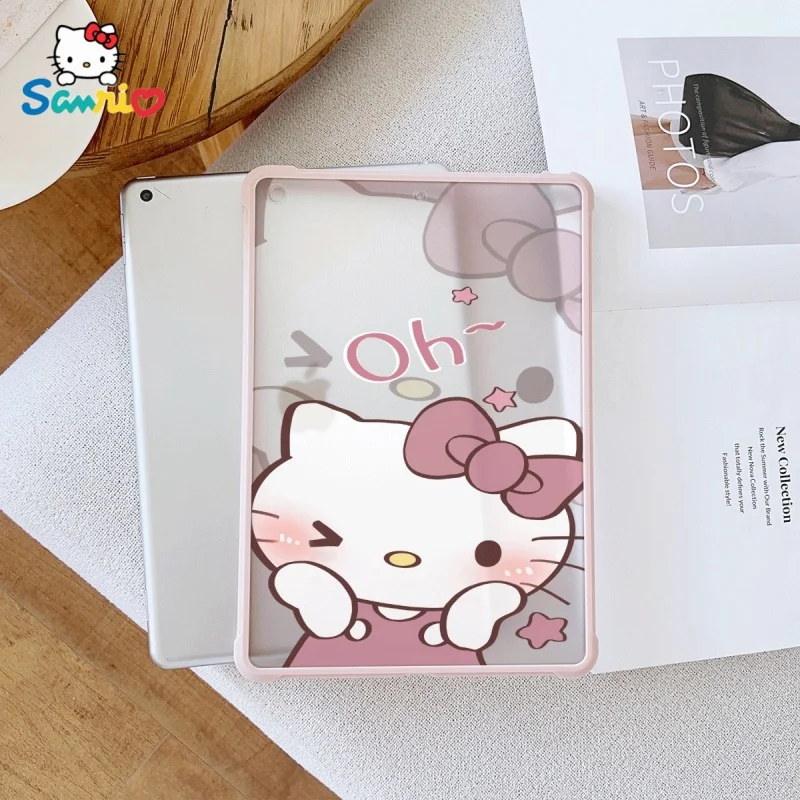 

Sanrio Hello Kittypattern Pink iPad Case Transparent Drop, suitable for iPad Pro 2022/2024, iPad Air 3/5, iPad Mini 6, iPad 6/10