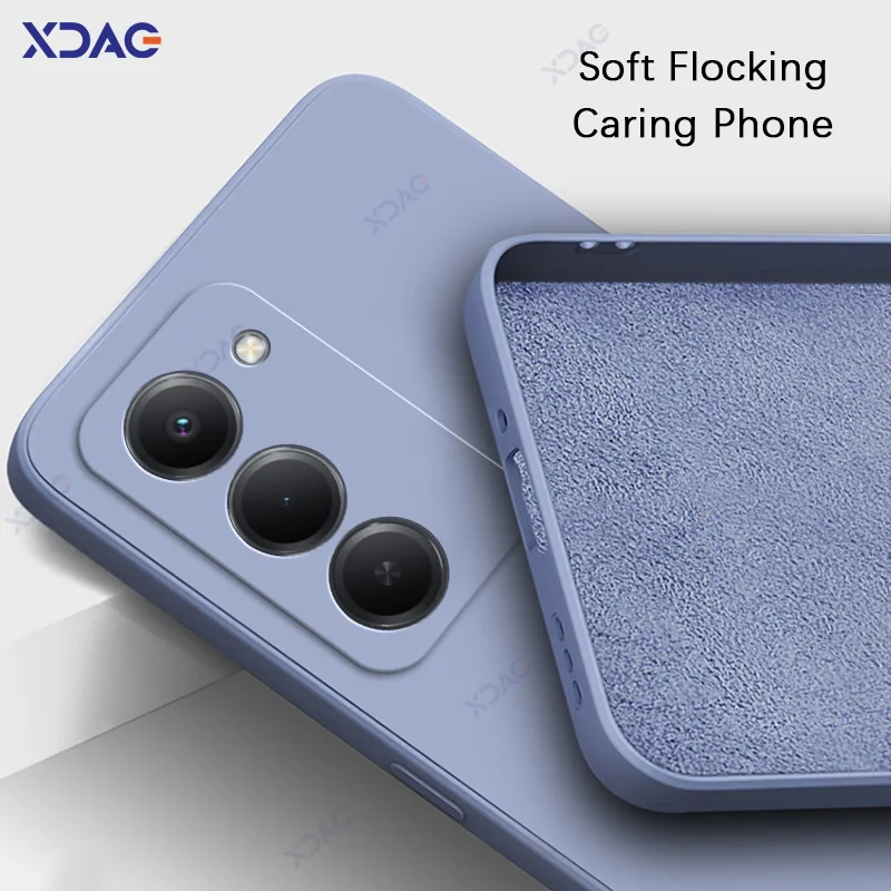 Luxury Dual Liner Protective Case for Redmi 15 4G 5G 169 171 Full Shockproof Phone Cover Bag Square Liquid Silicone Coque Shield