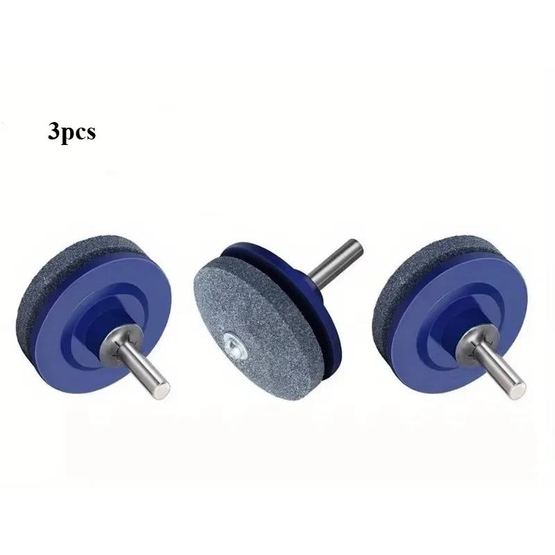3pcs Electric Lawn Mower Sharpener with Wear-Resistant Grinding Head and Whetstone Sander,Easy Sharpening
