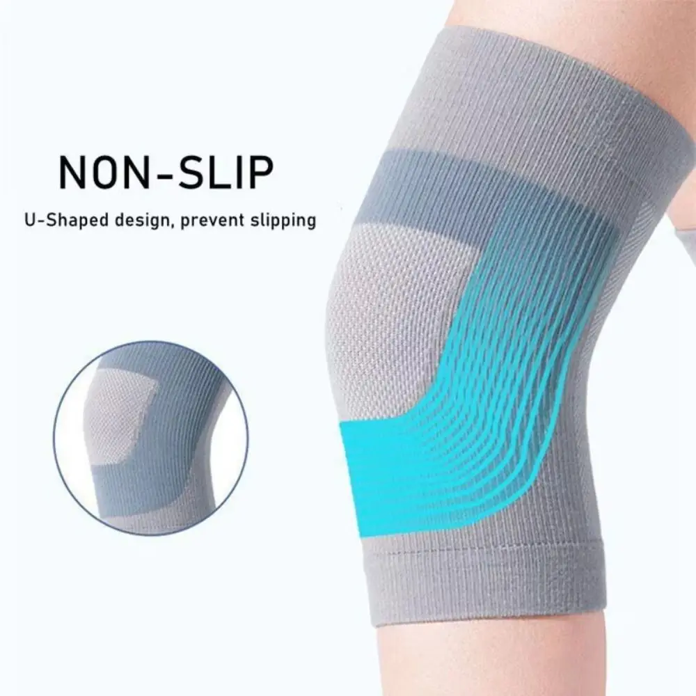 1Pair Cushion Pressure Knee Pads Patella Strap Adjustable Soft Sport Knee Wrap Pressurize Breathable Knee Patella Support