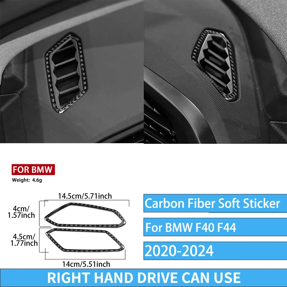 Echte carbon fiber auto-accessoires zwarte trim cover zachte sticker voor BMW 1/2 Serie F40 F44 2020 2021 2022 2023 2024