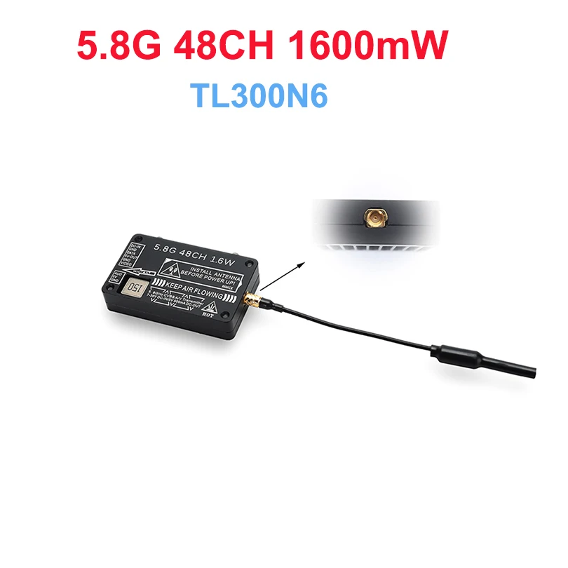 

TAROT-RC 5.8G 48CH 1.6W Image Transmission VTX PAL/NTSC 7-36V DC MMCX Antenna For RC FPV Long Range Racing Drone TL300N6