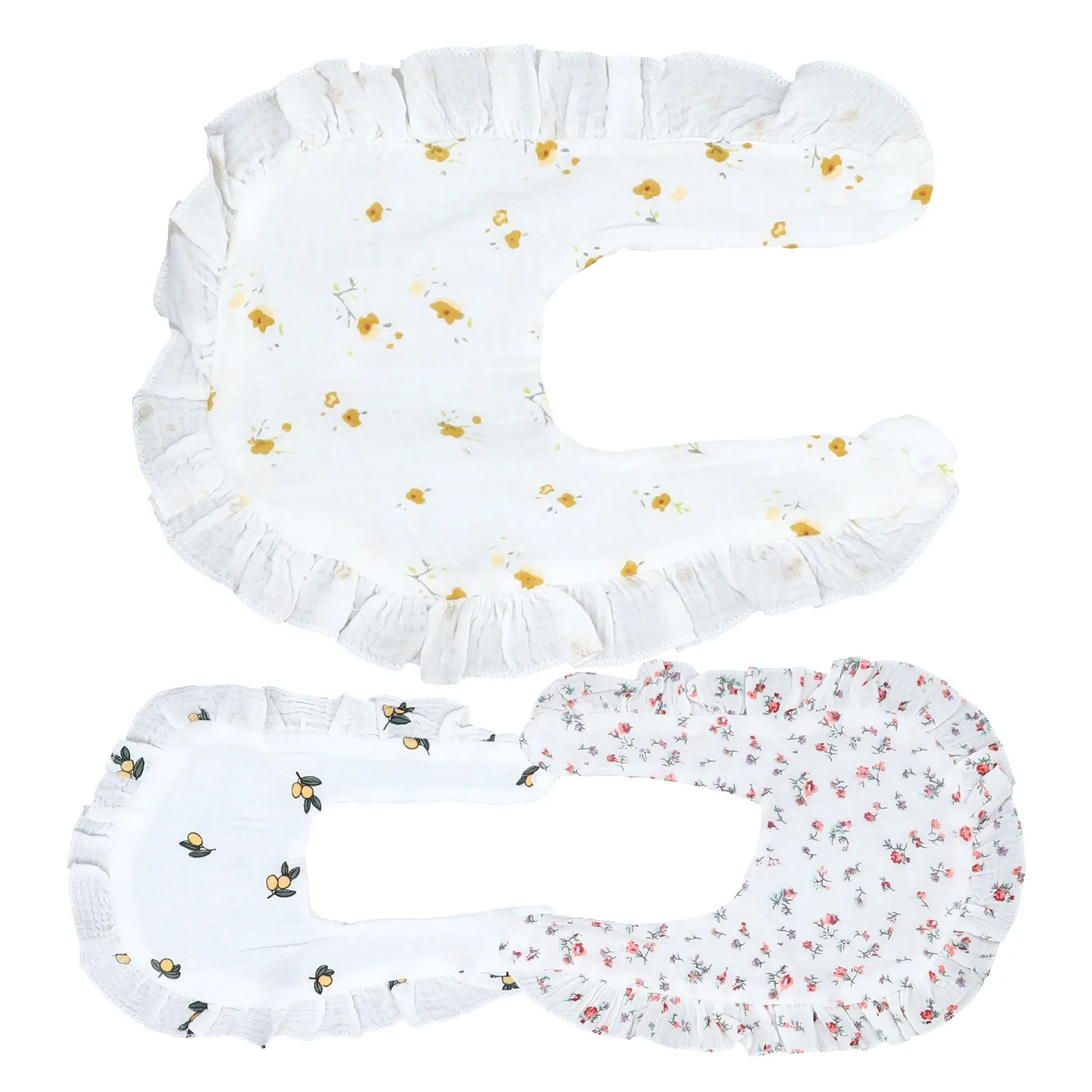 

3pcs Bibs Cotton Drooling Dribble Feeding Toddler Saliva Lightweight Baby Saliva Bib Portable Gifts Showers Parents