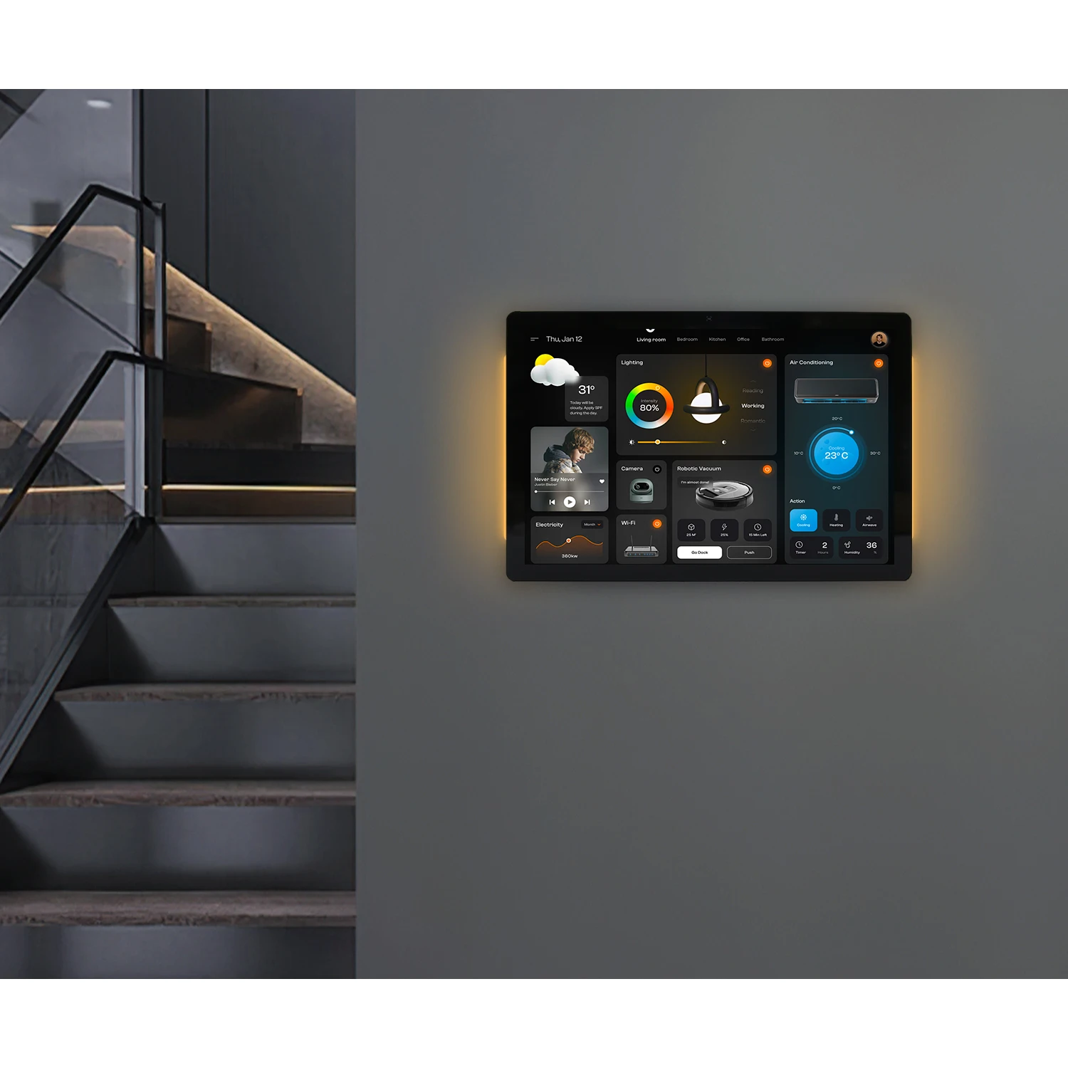 5.5 Inch PX30 2GB+32GB POE RS485 Rugged Wall Mount Android Tablet Smart Home Industrial Control