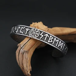 Vintage Celtic Knot Nordic Rune Bracelet For Men Stainless Steel Viking Compass Bracelet Amulet Jewelry Gifts Dropshipping