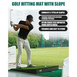 PGM Foldable Durable Golf Slope Strike Pad Swing Practice Simulate Court Resistance Portable High And Low Slope Pads DJD041 골프
