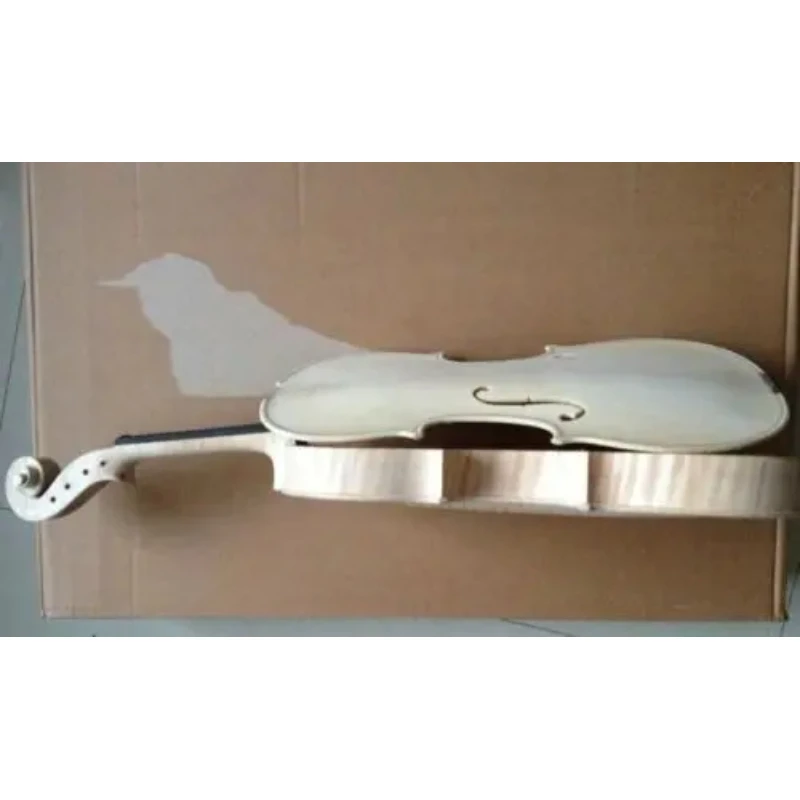5/10pcs Unvarnished top unfinished violins 4/4,flamed maple back