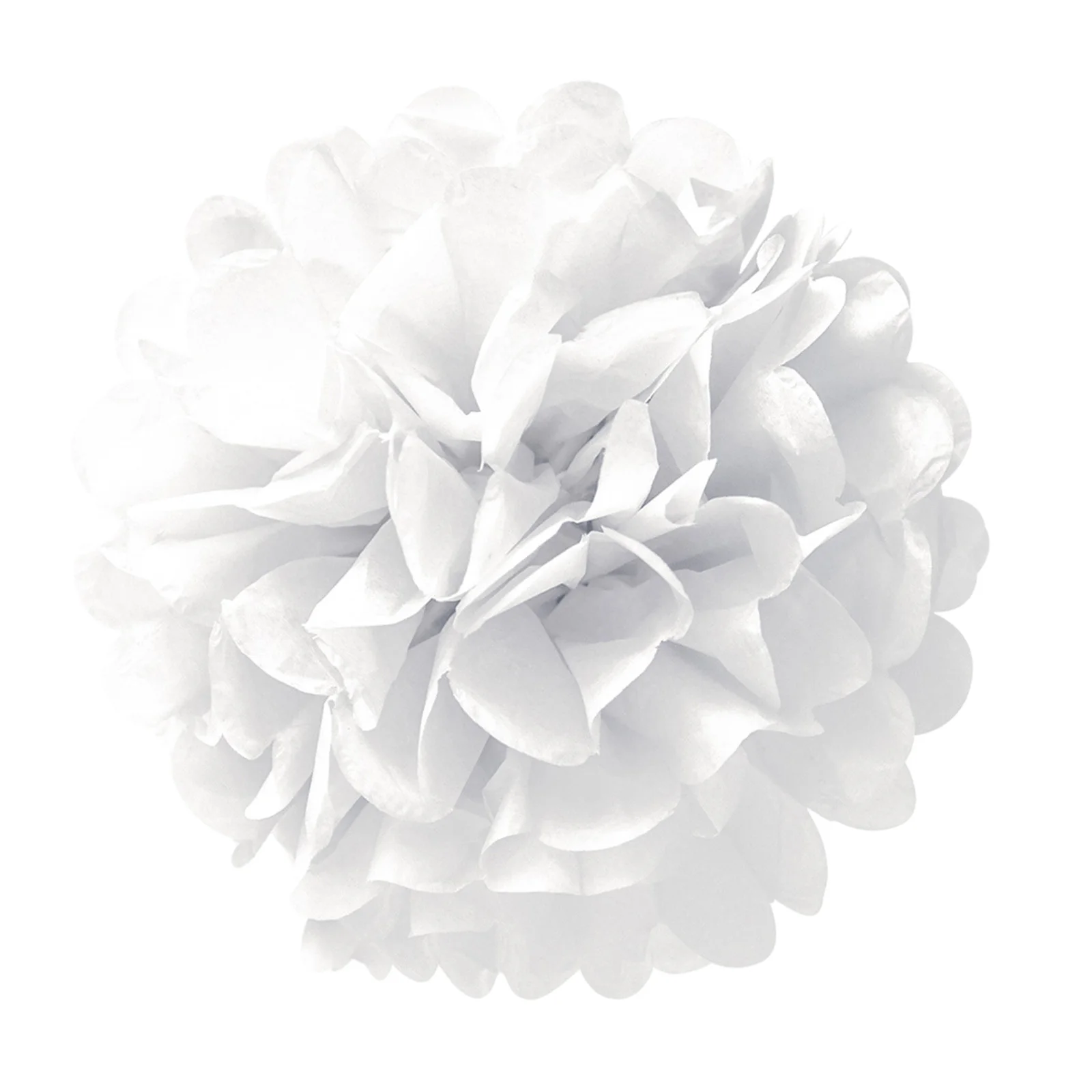 1pcs Set 7.8inch White Paper For Birthday Party Pom Pom Paper Balls Pom Pom Paper Hanging Tissue Flowers Paper Flowers