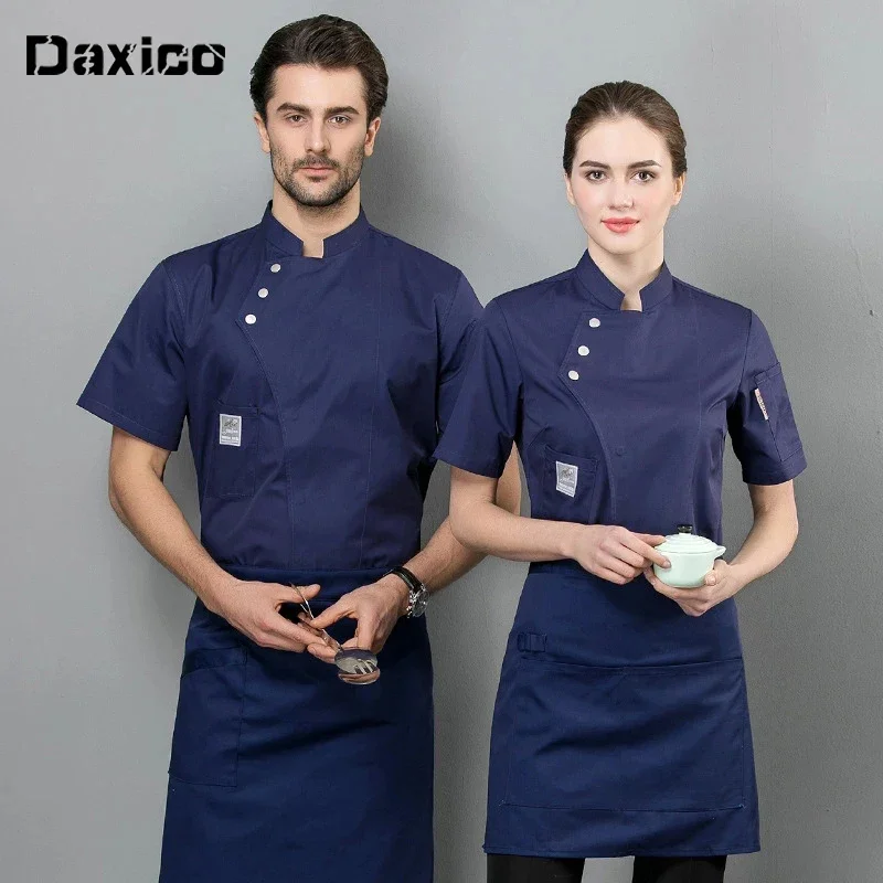 Lange korte mouw man westerse restaurant chef-kok jas vrouw café keuken werkkleding bakkerij koken tops fastfood chef-kok uniform