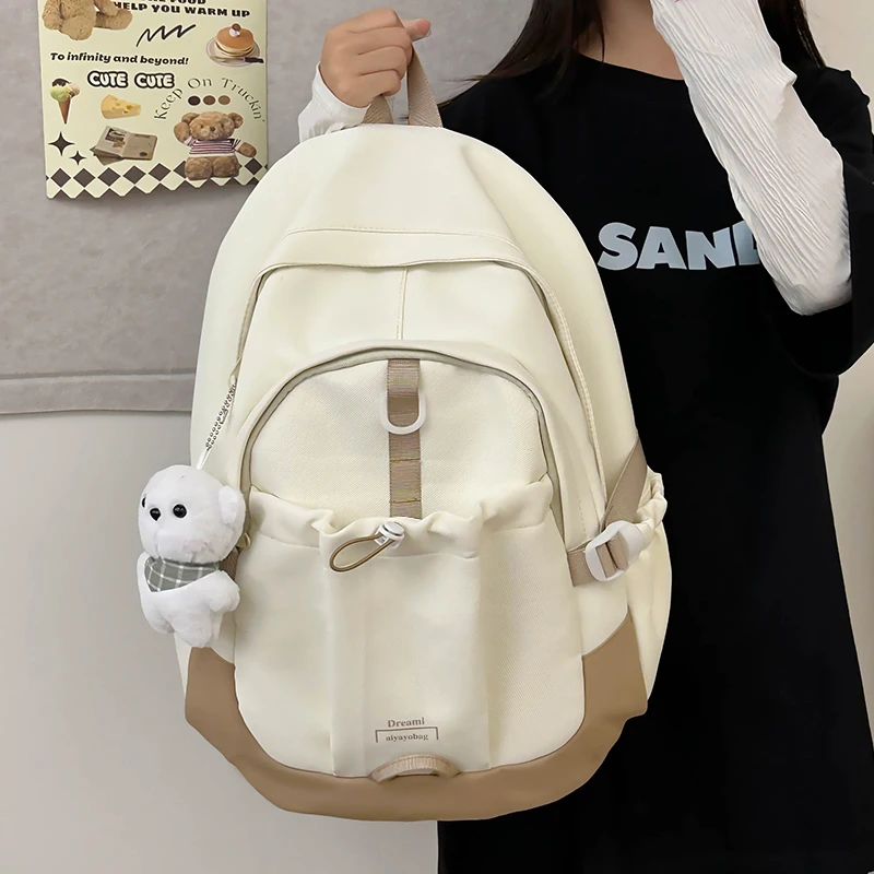 

Casual Solid Interior Compartment Backpacks Softback Interior Zipper Pocket 2025 High Quality Bags for Women Nylon Backpacks