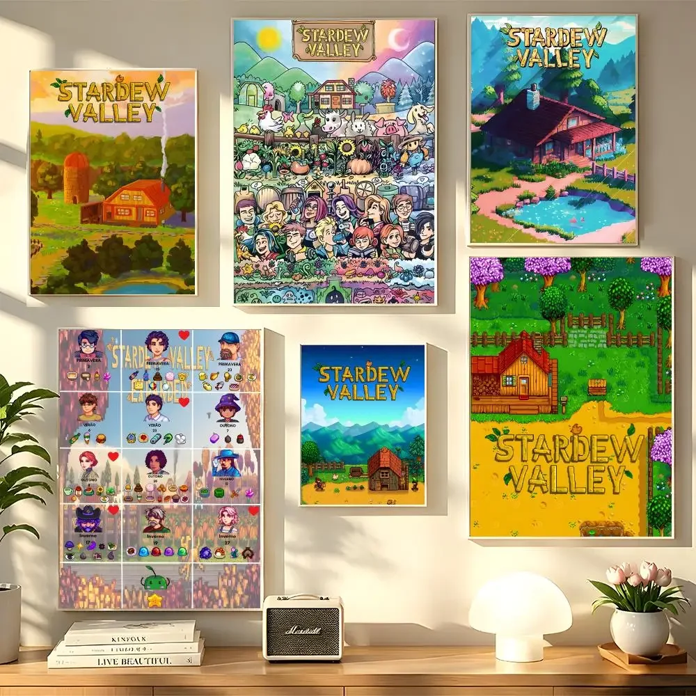 Stardew Valley Game Painting Calligraphy Wall Art HD Canvas Oil Painting Posters Prints Home Bedroom  Decor Gift