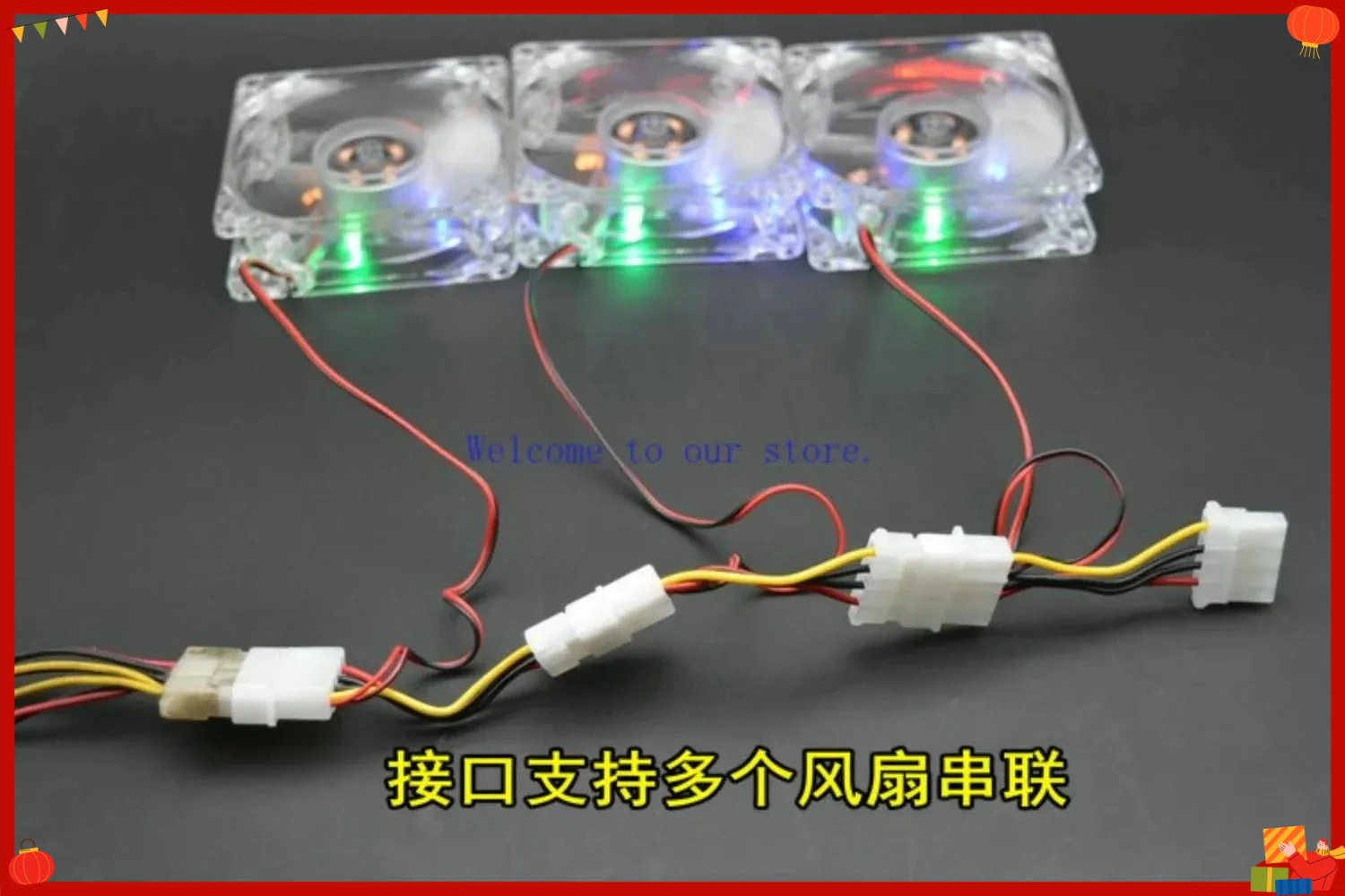 For PC 8025 8CM LED Color Light Case Fan Quiet High Airflow Desktop Power Cooling Fan  (WYH001)