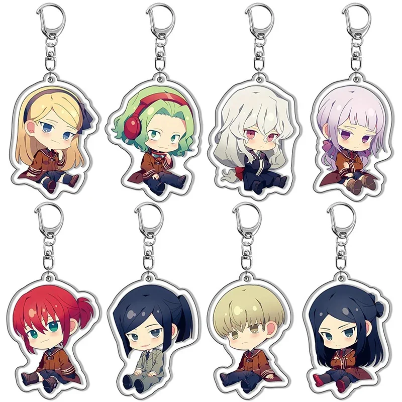 Anime Keychain The Ancient Magus' Bride Cartoon Figure Hatori Chise Angelica Varley Pendant KeyRing Bag Accessories Jewelry Gift