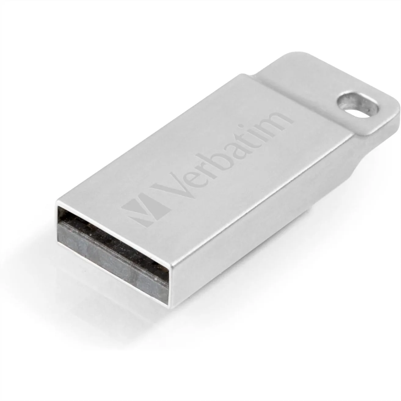 

32GB Metal USB Flash Drive, Silver - Water Resistant with Keyring and Password Security